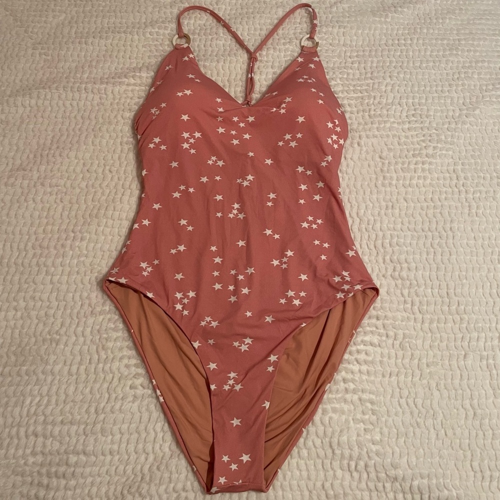 WET Swimwear | Aria One Piece Swimsuit in Rose Stars | Women’s Swimsuit | NWT - Picture 3 of 16